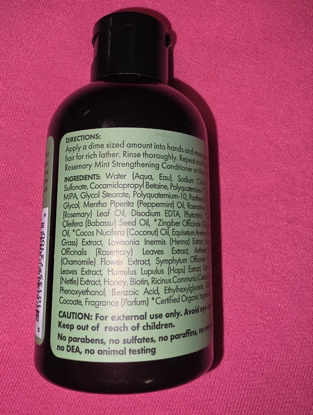 Mielle Rosemary Mint Strengthening Shampoo - Green